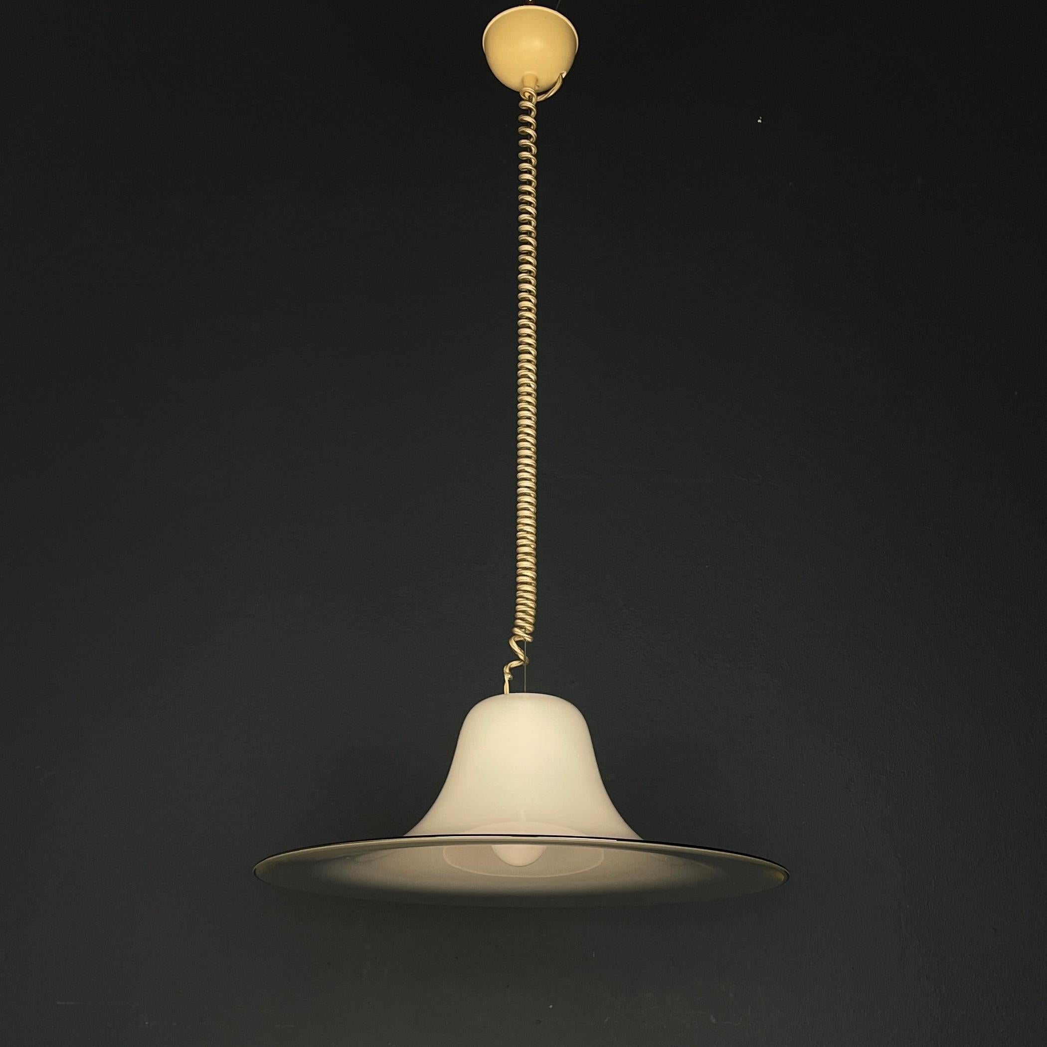 Cinea murano pendant lamp by Giusto Toso for Leucos Italy 1970s For Sale 4