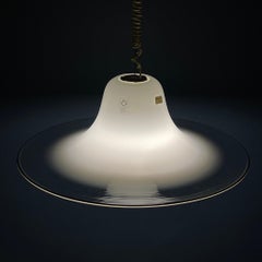 Lampe suspendue Cinea murano de Giusto Toso pour Leucos, Italie, 1970
