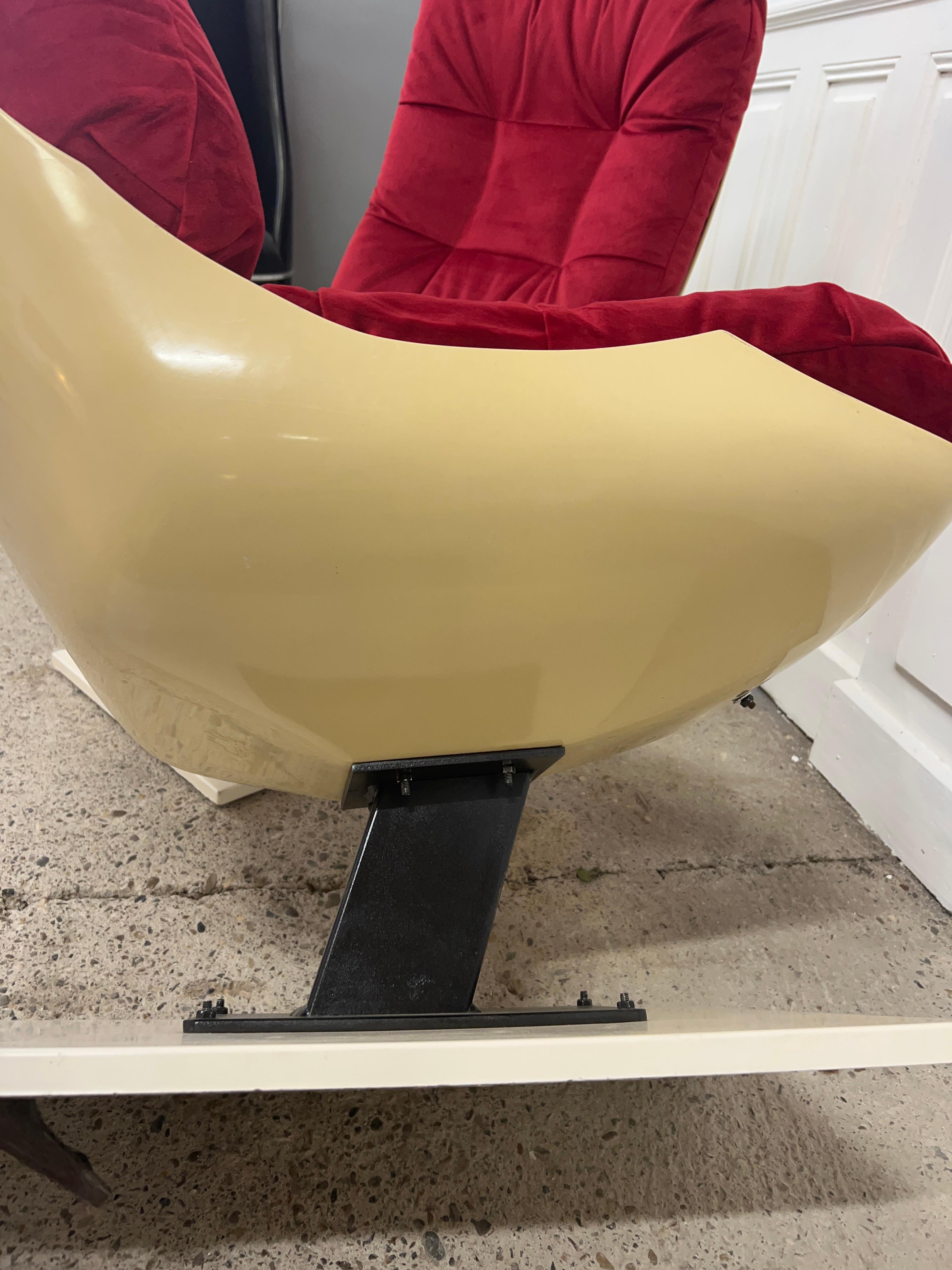 Metal Cinema Seats in Polyester Shell, 1970s