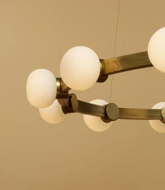 Lampadario Cinema a tre livelli di RBW con 18 pendenti e Steele placcato