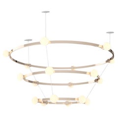 Araña Cinema Triple Tiers de RBW con 18 colgantes y acero chapado