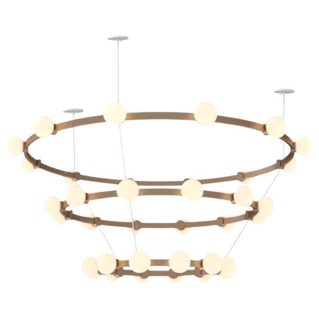 Cinema Triple Tiers Chandelier by RBW with 36 Pendants and Plated Steel