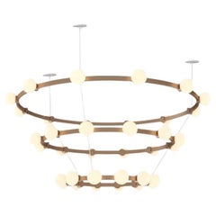 Cinema Triple Tiers Chandelier by RBW with 36 Pendants and Plated Steel