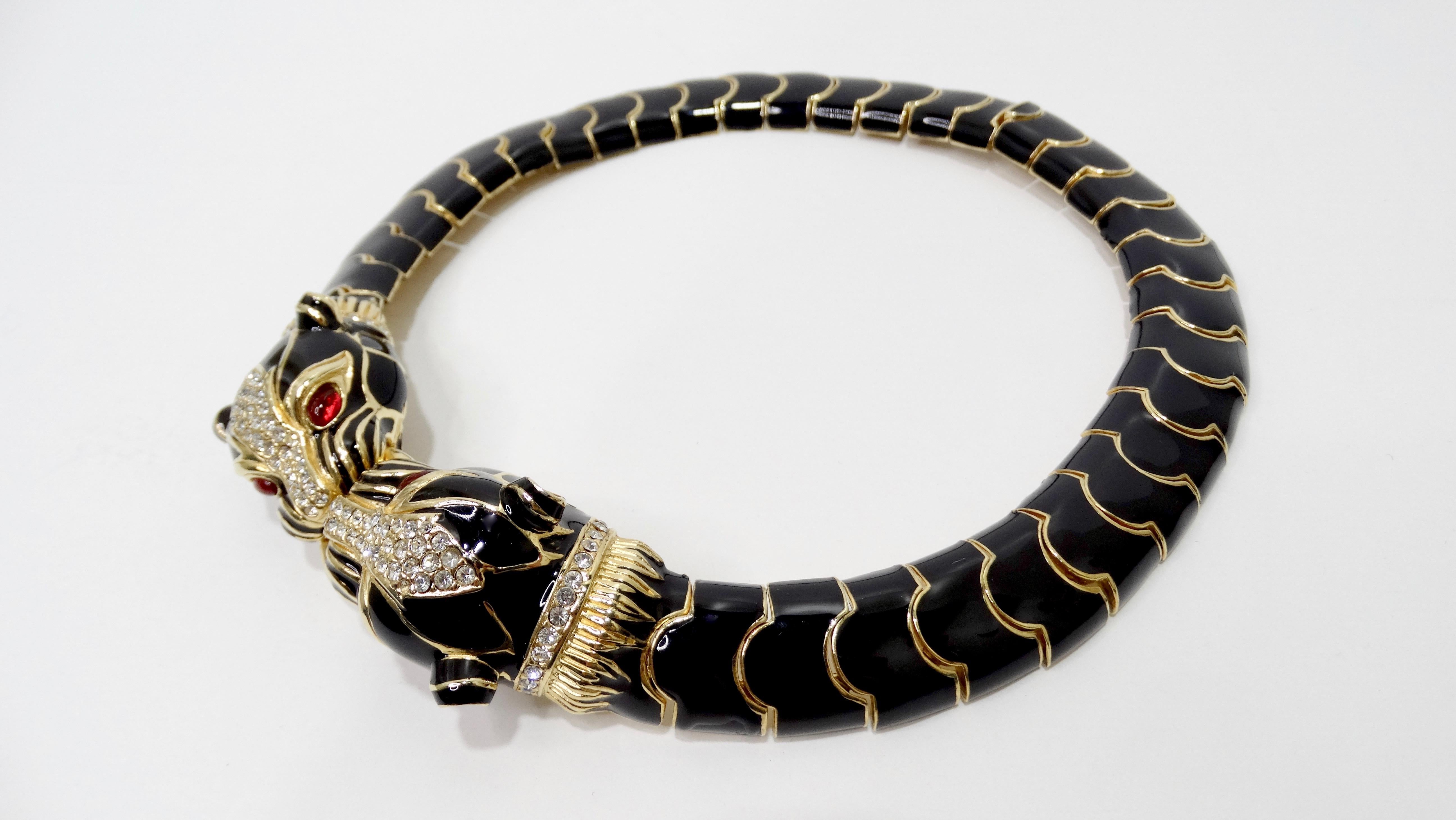 Panther-Knocker-Halskette, Ciner 1970er Jahre für Damen oder Herren