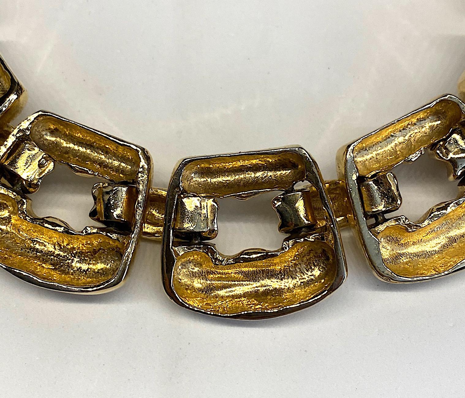 Ciner 1980s Large Link Gold Necklace 6