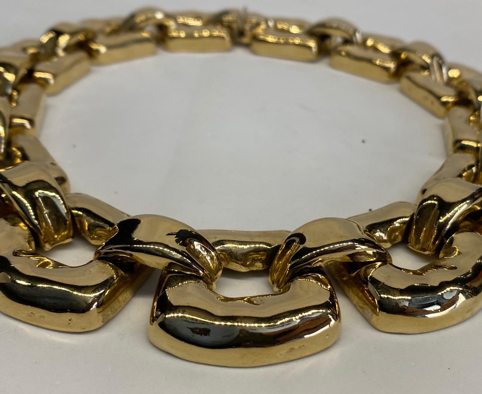 Ciner 1980s Large Link Gold Necklace 1