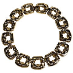 Ciner 1980s Large Link Gold Necklace