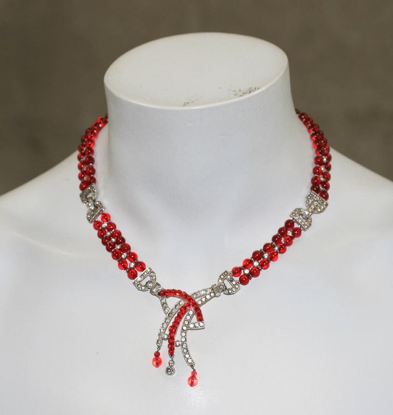 Ciner Art Deco Necklace For Sale at 1stDibs