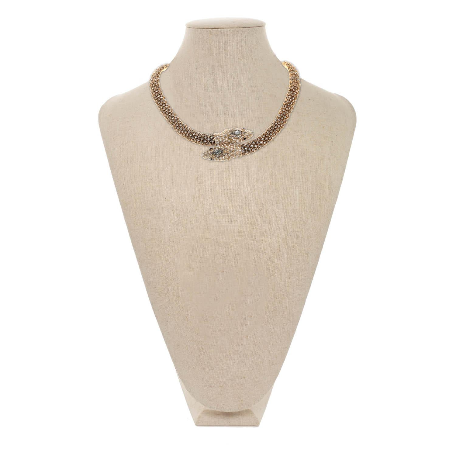 Contemporary CINER Black Diamond Snake Necklace For Sale
