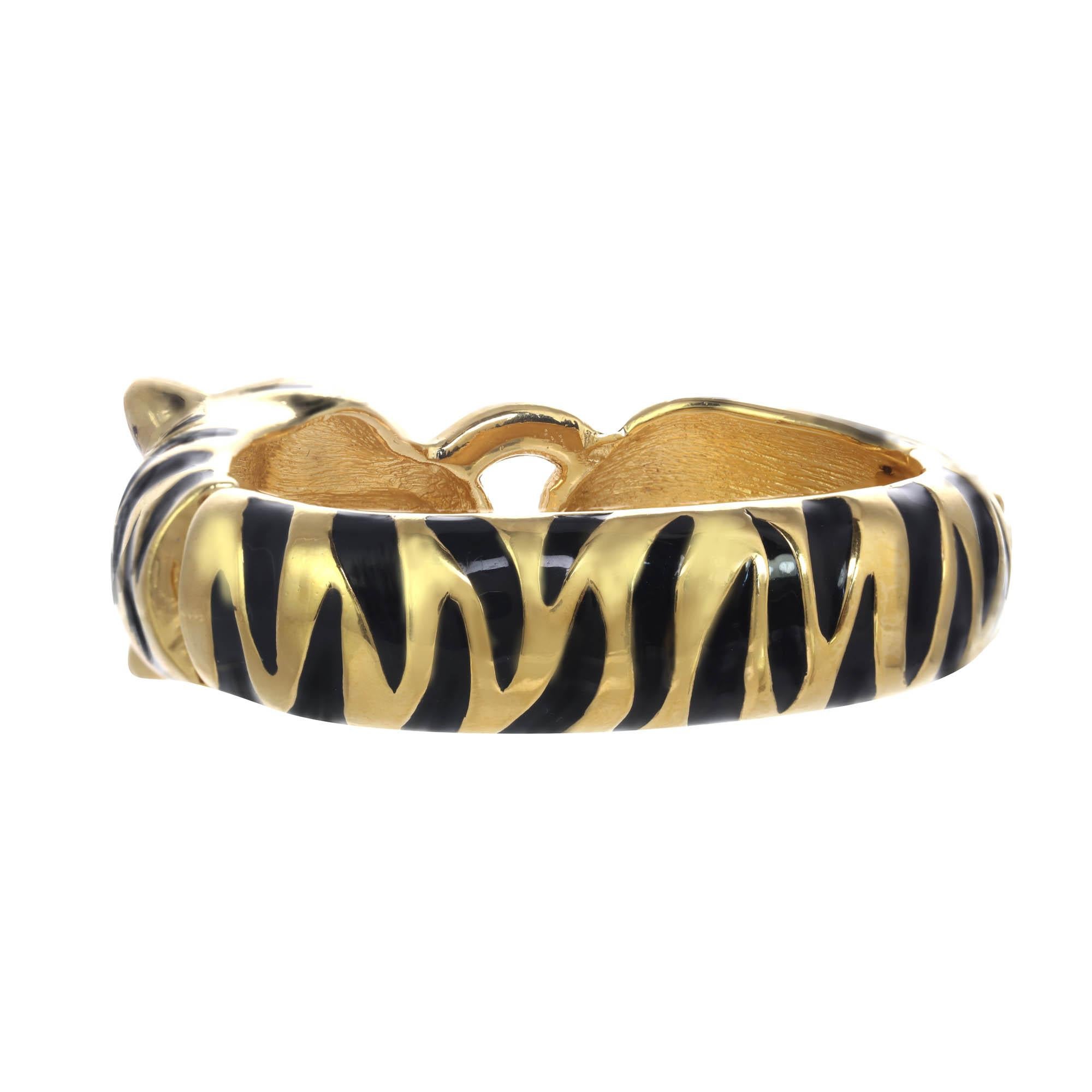 Contemporary CINER Black Tiger Stripe Animal Bracelet  For Sale