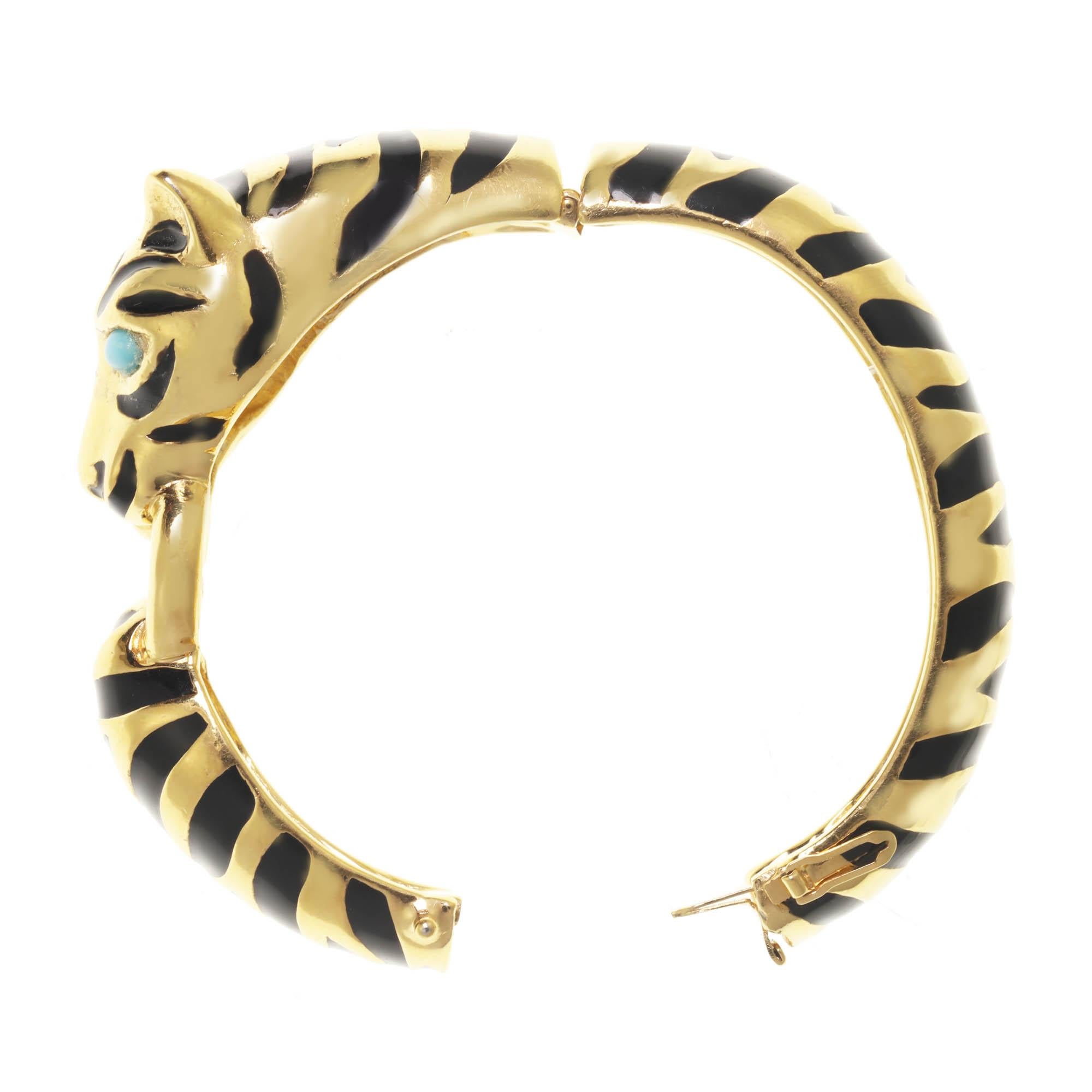 CINER Black Tiger Stripe Animal Bracelet  In New Condition For Sale In New York, NY