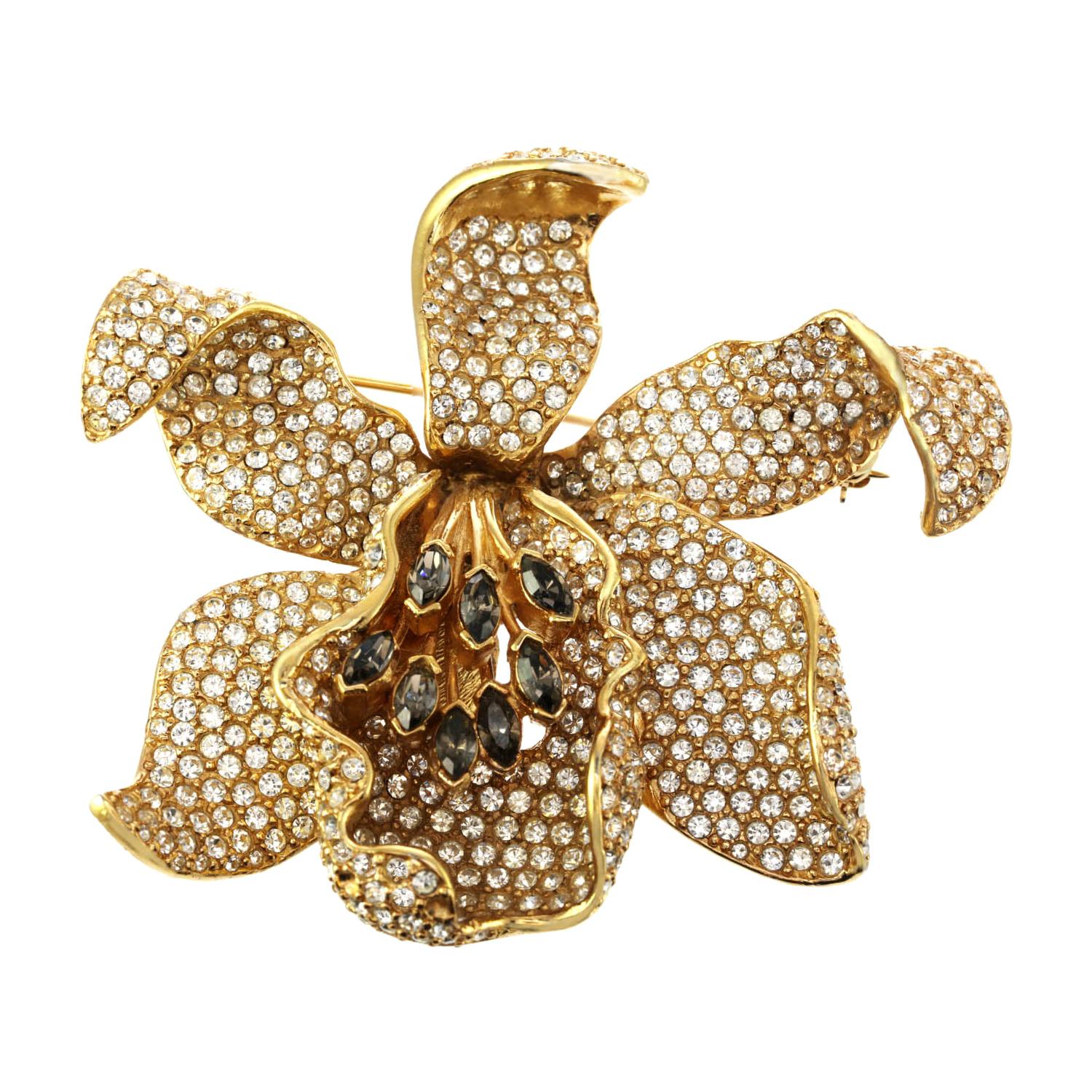 CINER Blooming Orchid Brooch  For Sale