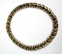 Ciner Bronze & Black Enameled Necklace New, Never Worn 1980s