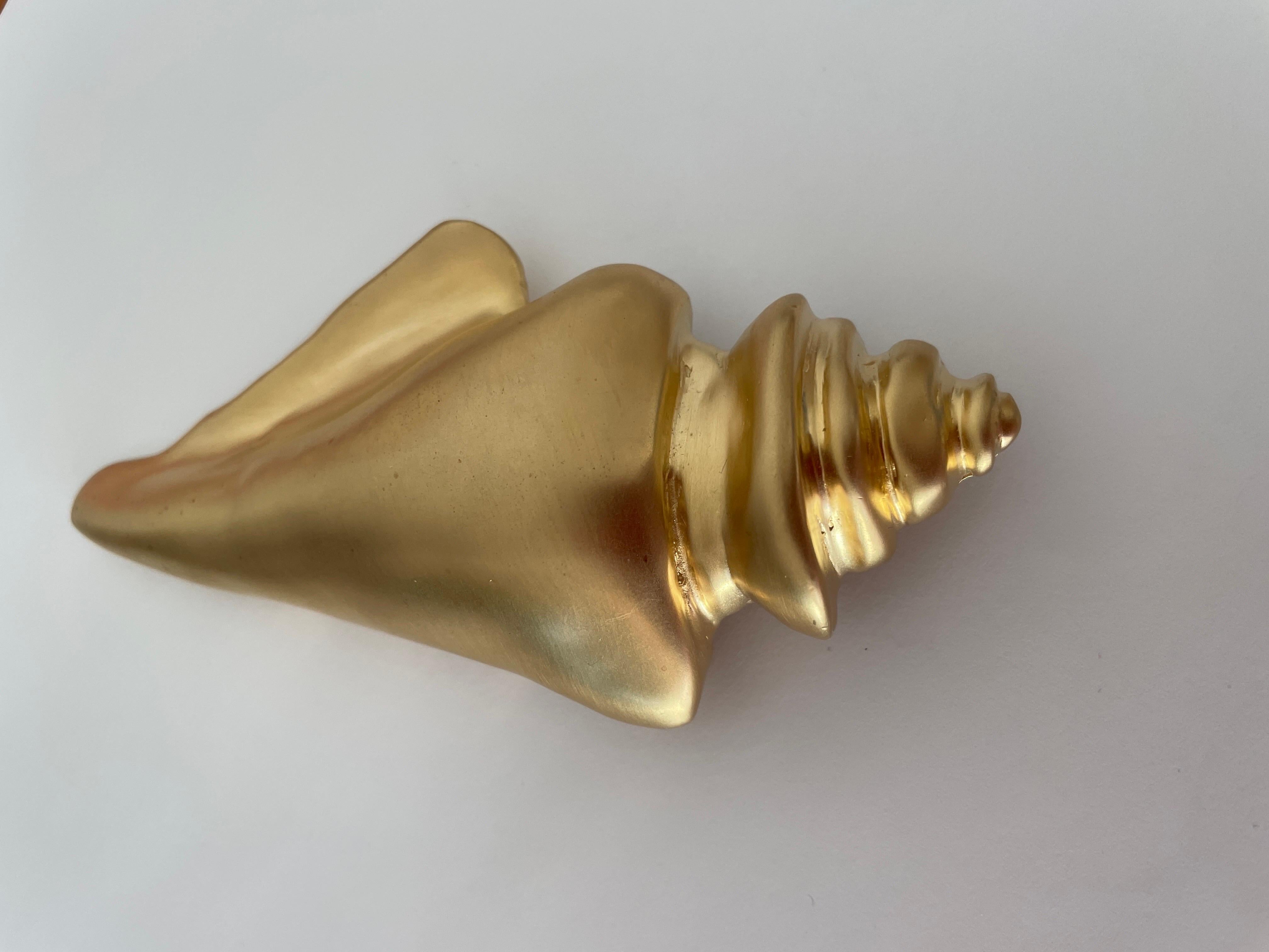  Ciner Brooch Sea Shell Gold tone Nouveau, jamais porté des années 1980 en vente 3