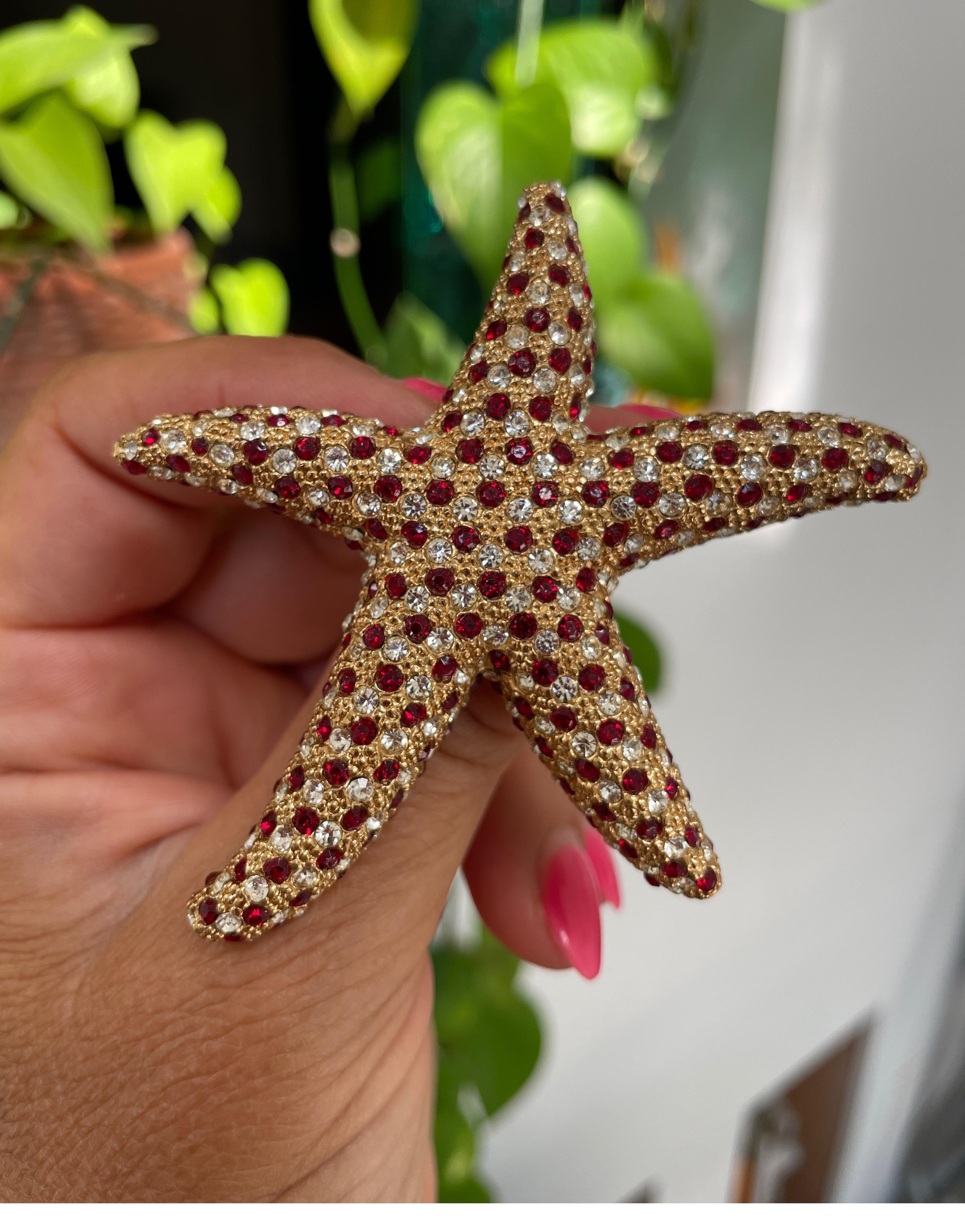 swarovski starfish brooch