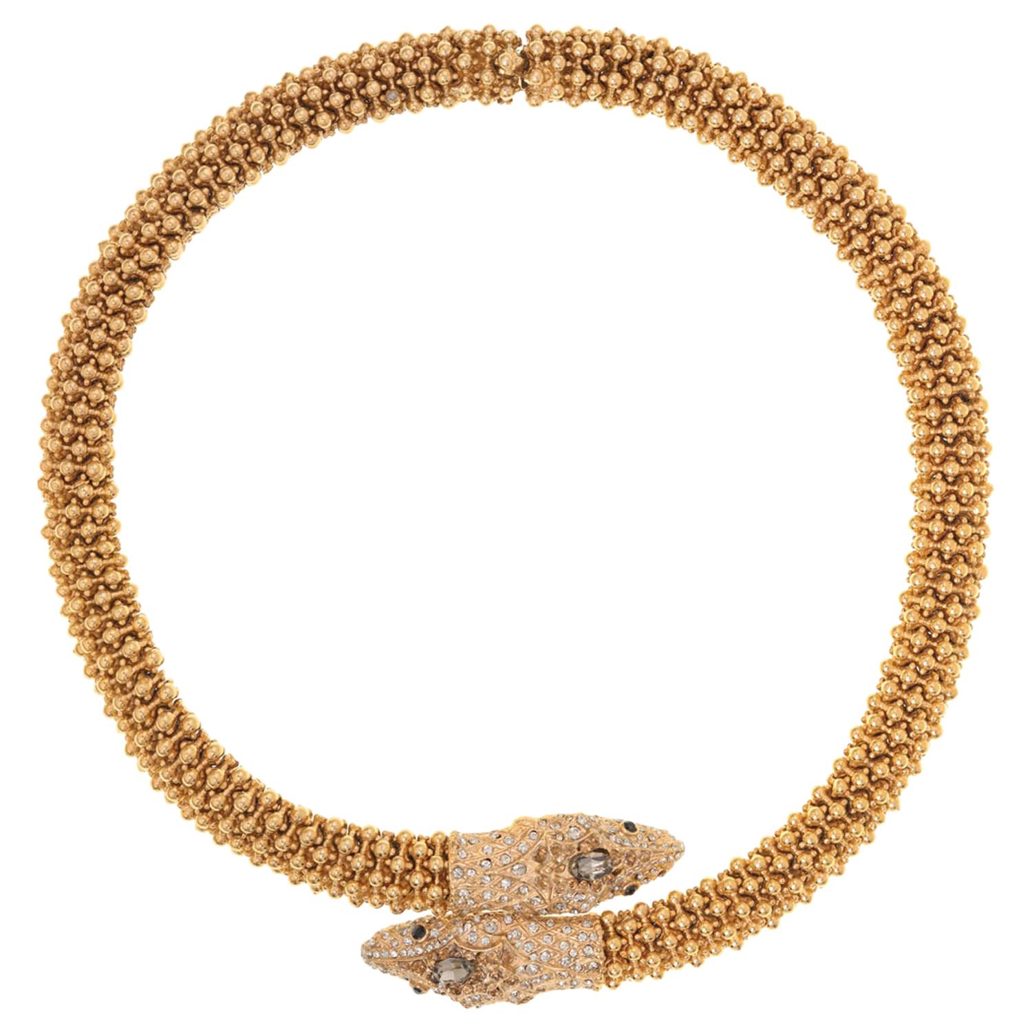 CINER Caviar Snake Necklace For Sale