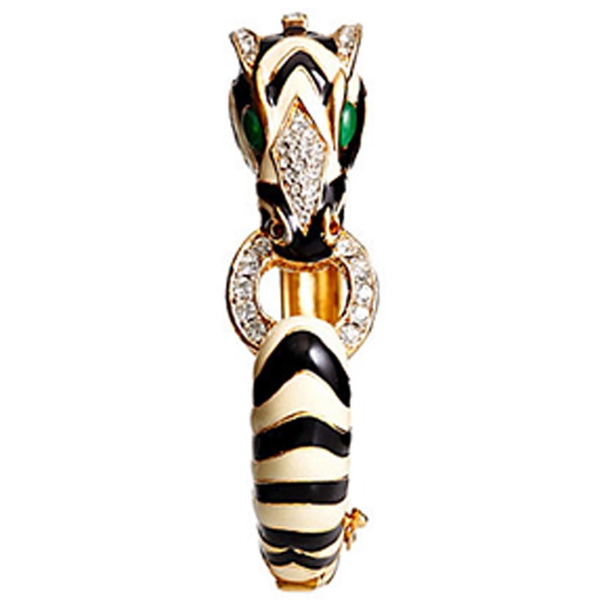 The CINER Zebra Animal Bracelet will be a striking addition to your jewelry collection! 

PLEASE NOTE: The pieces available are not vintage and are not reproductions. 
CINER uses original models to produce our jewelry today.
If you would like to
