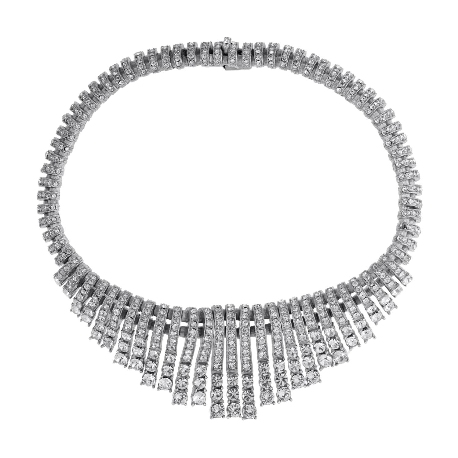 CINER Crystal Encrusted Chandelier Necklace  For Sale