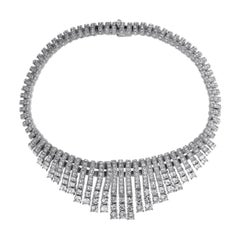 CINER Crystal Encrusted Chandelier Necklace 