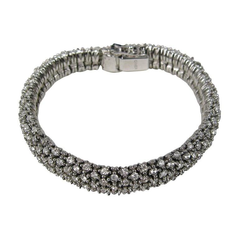 Ciner Crystal Swarovski Encrusted  Bracelet - Jamais porté 1980 Neuf - En vente à Wallkill, NY