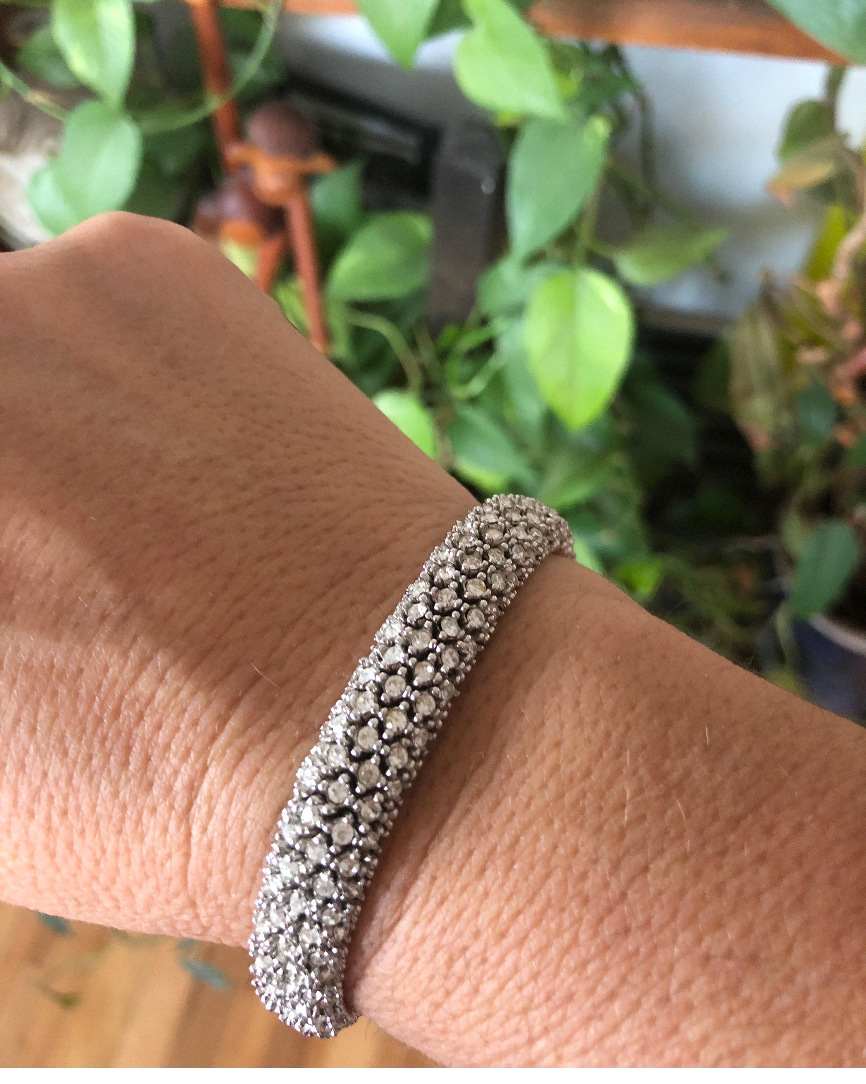 Ciner Crystal Swarovski Encrusted  Bracelet - Jamais porté 1980 Pour femmes en vente