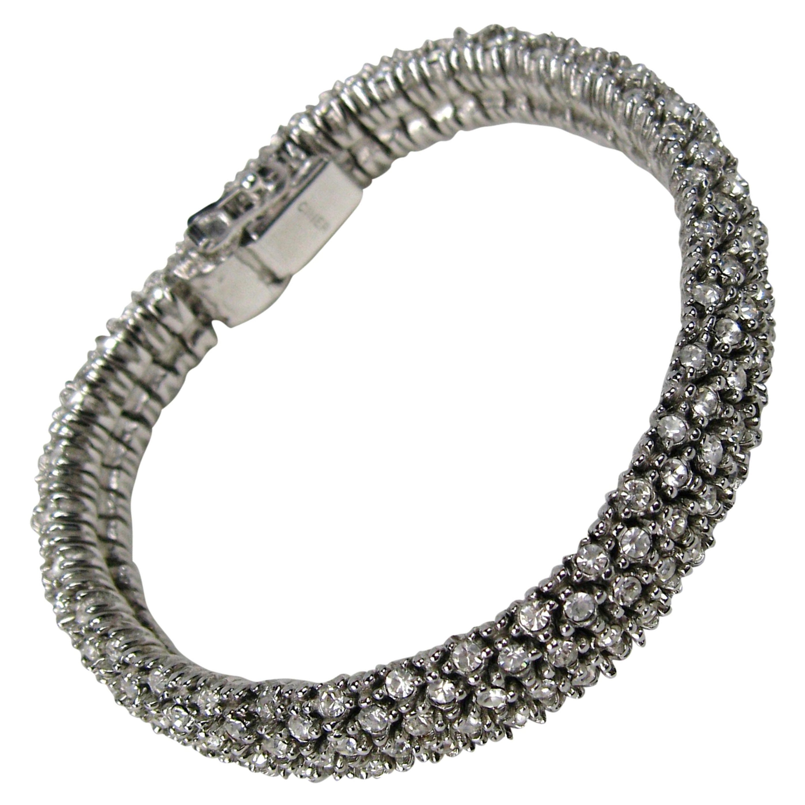 Ciner Crystal Swarovski Incrostato Bracciale - Mai indossato negli anni
80