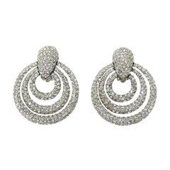 Ciner Encrusted Crystal Earrings New, Never worn 1980s