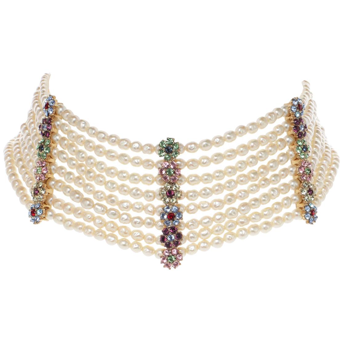 Tiffany Collar in Pearl and Diamonds at 1stDibs