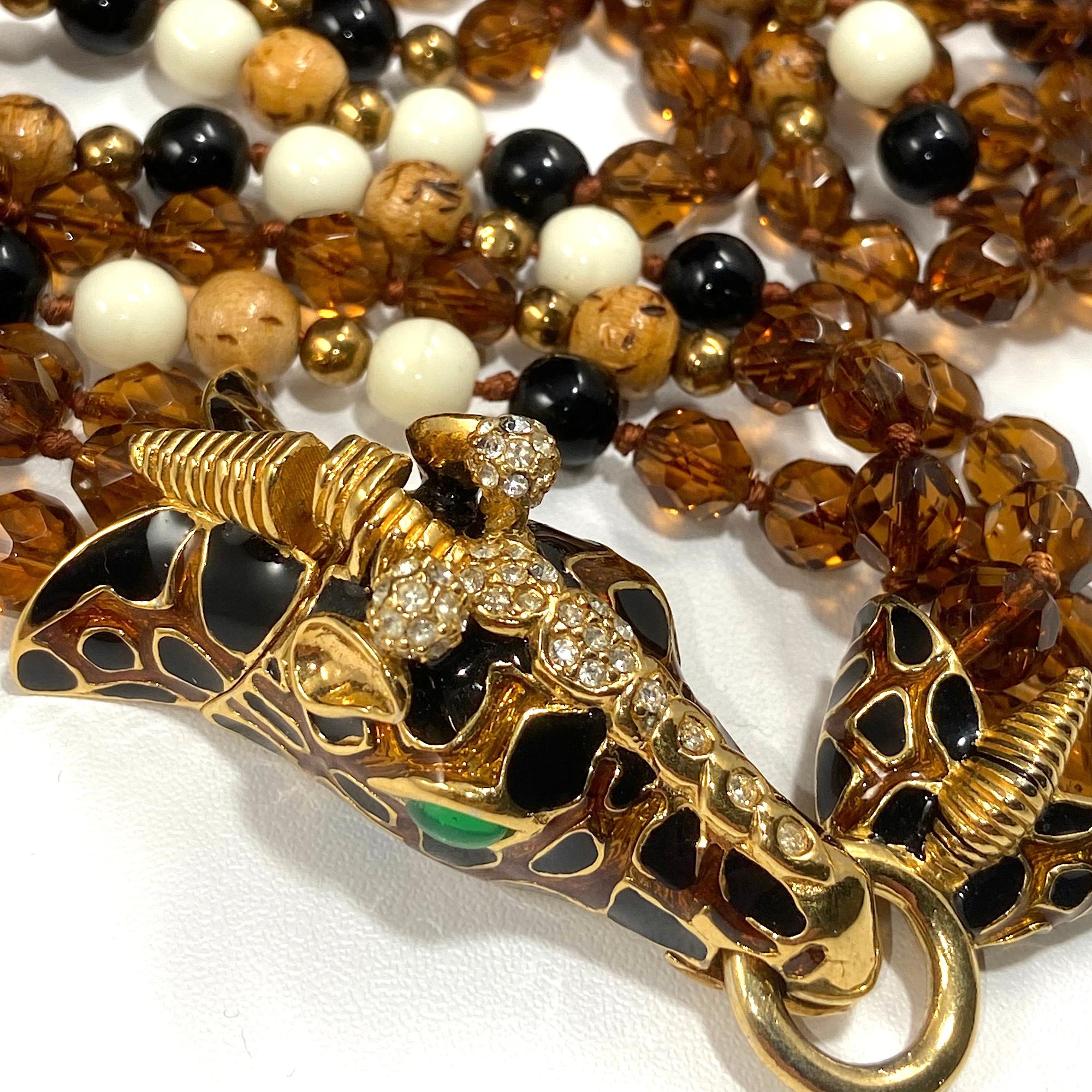 da uomo o donna Collana con testa di giraffa Ciner in vendita