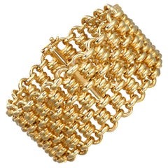 CINER Gold Cast Soft Mesh Bracelet