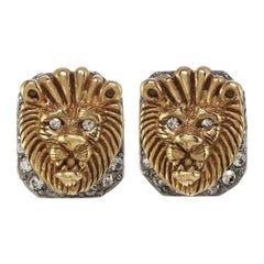 CINER Gold Lion Stud PIERCED Earrings