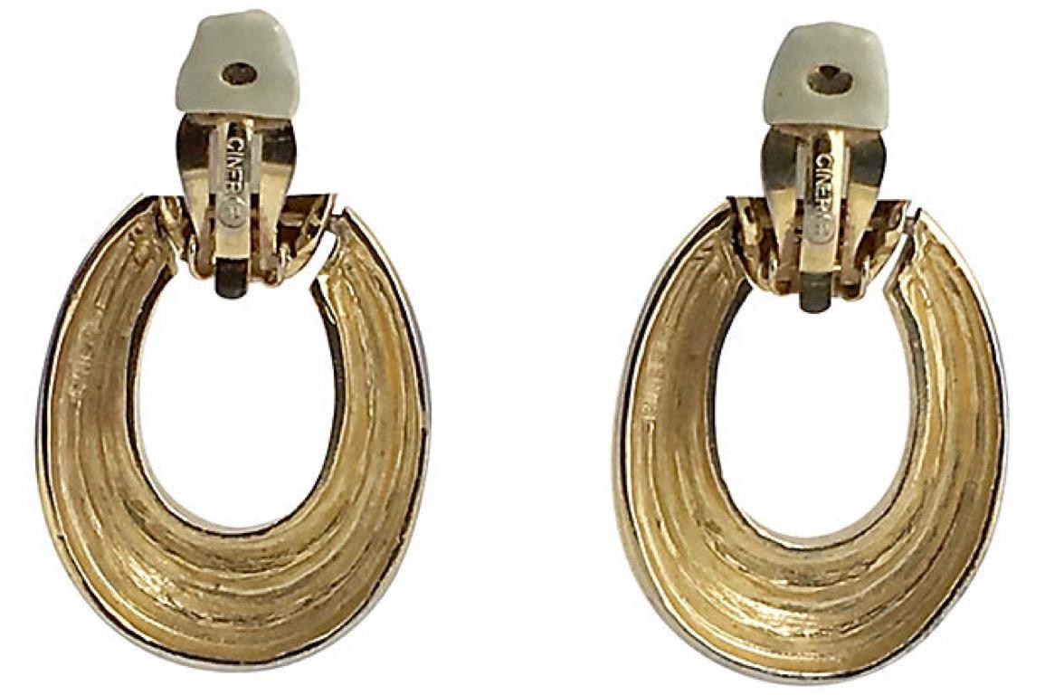 door knocker earrings gold