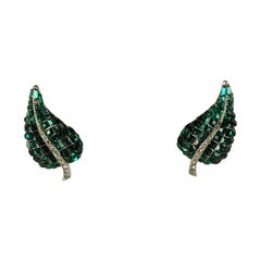 Pendientes Ciner Esmeralda en engaste invisible