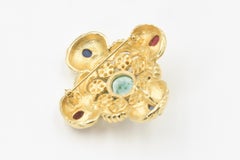 Ciner Jewels of India Moghul Maltese Cross Pendant Brooch