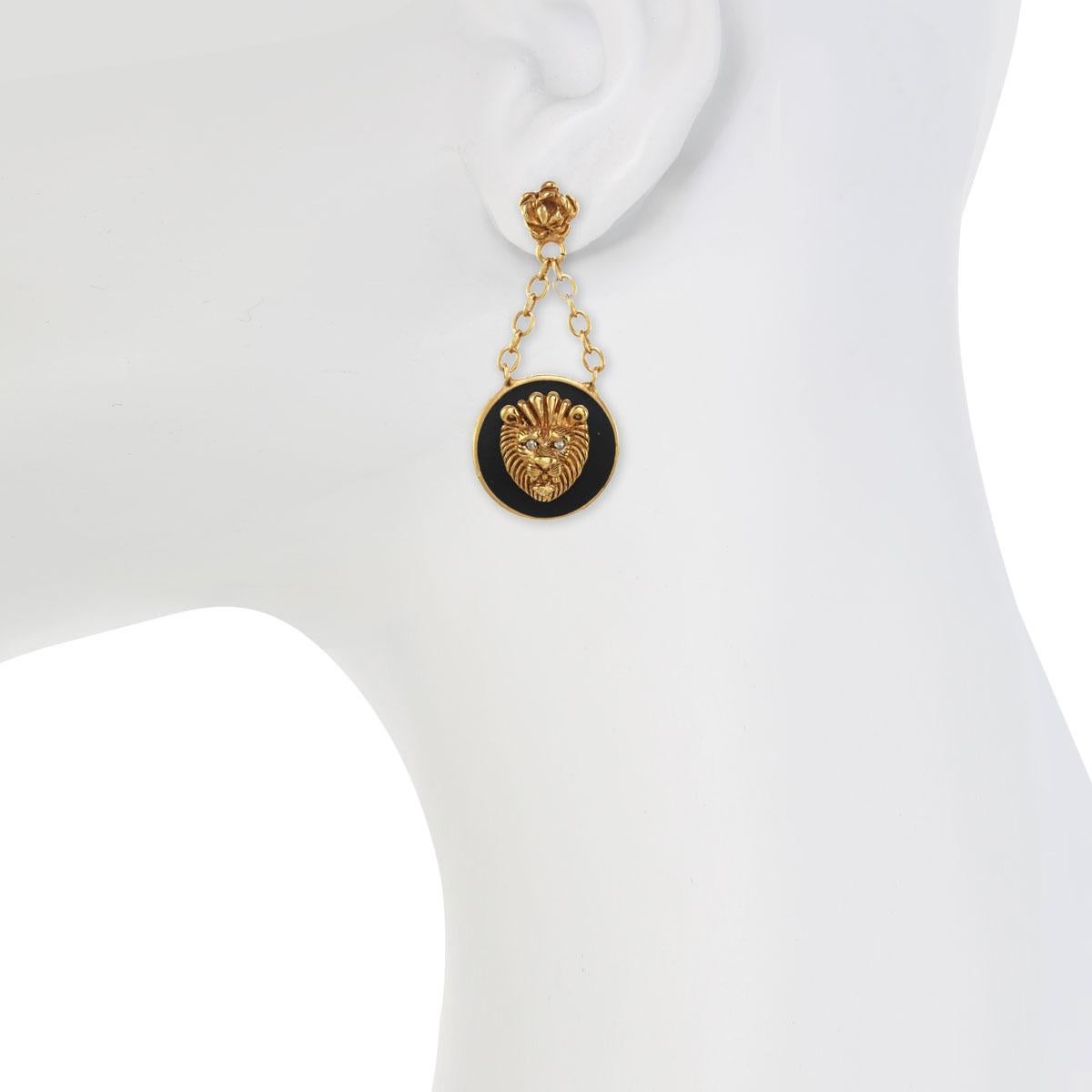 Contemporain CINER Boucles d'oreilles « King of the Jungle » PIERCED en noir mat en vente
