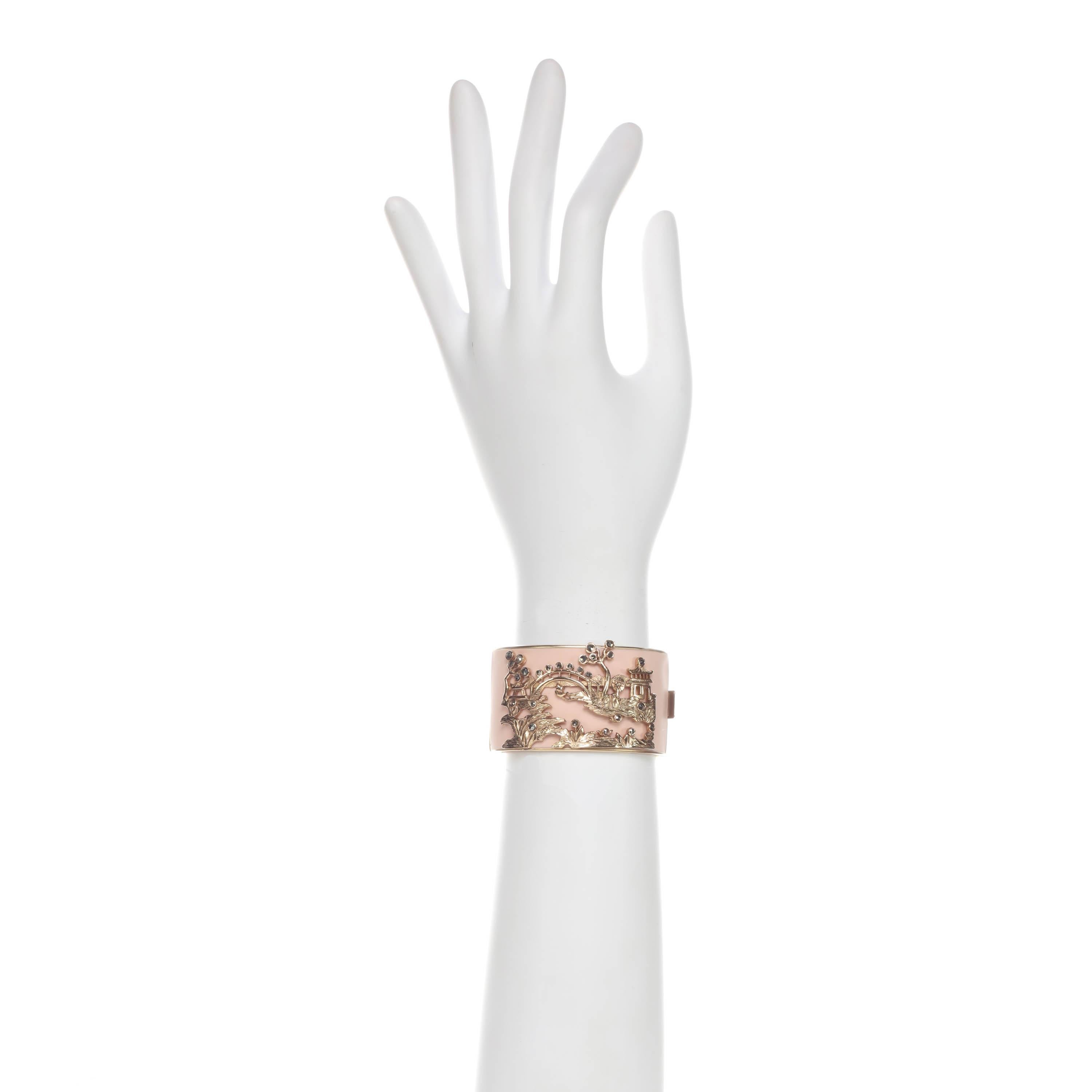 CINER Pink Golden Scenic Bracelet In New Condition In New York, NY