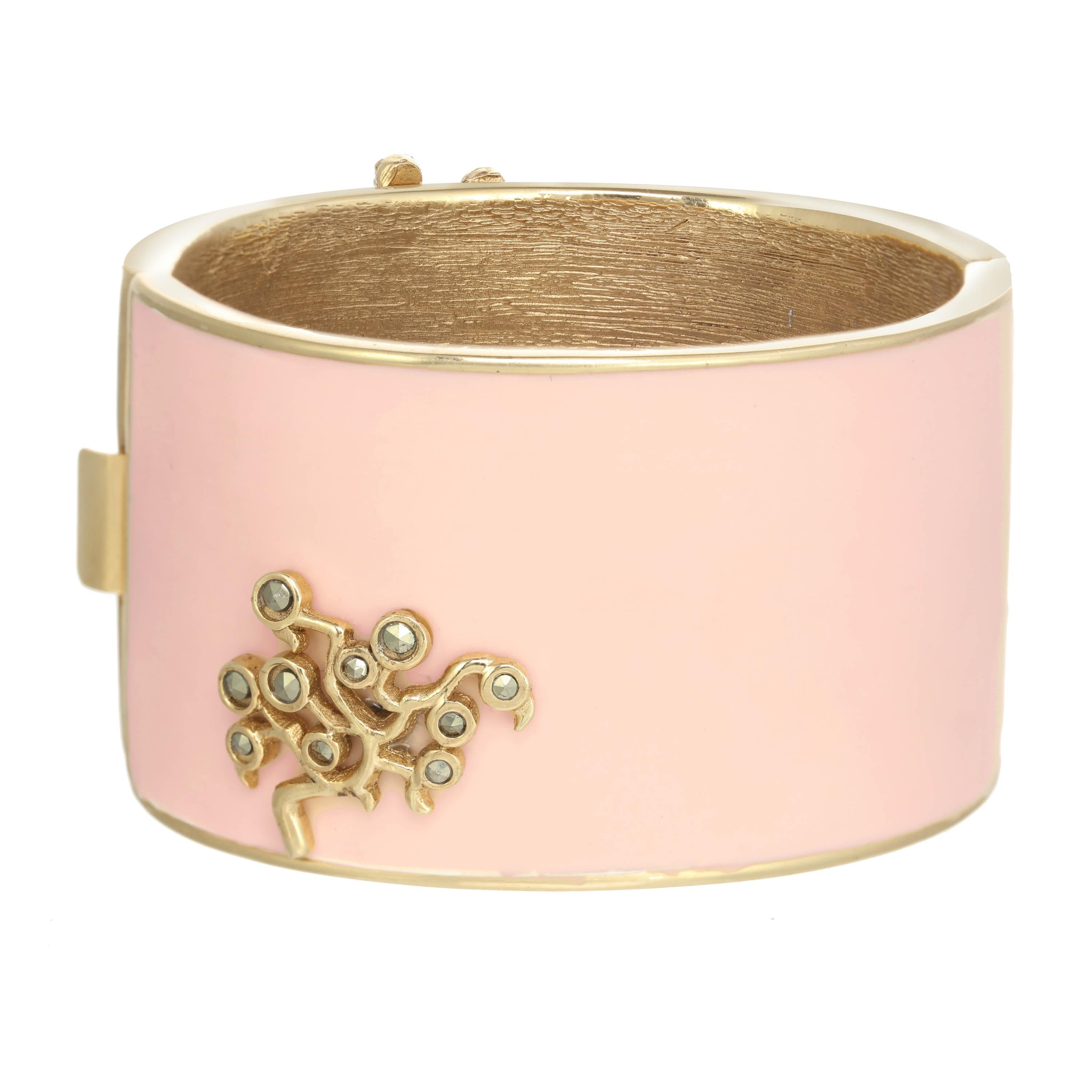 CINER Pink Golden Scenic Bracelet In New Condition For Sale In New York, NY