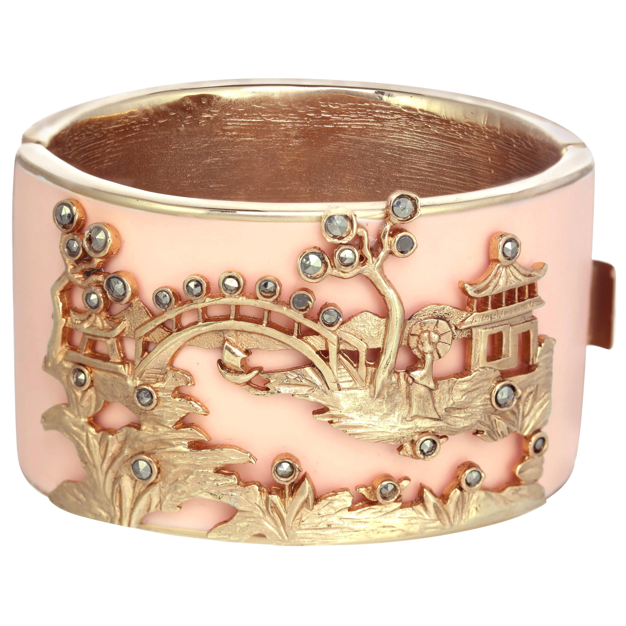 CINER Pink Golden Scenic Bracelet For Sale