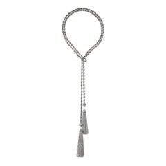 CINER Silver Tone Tassel Necklace