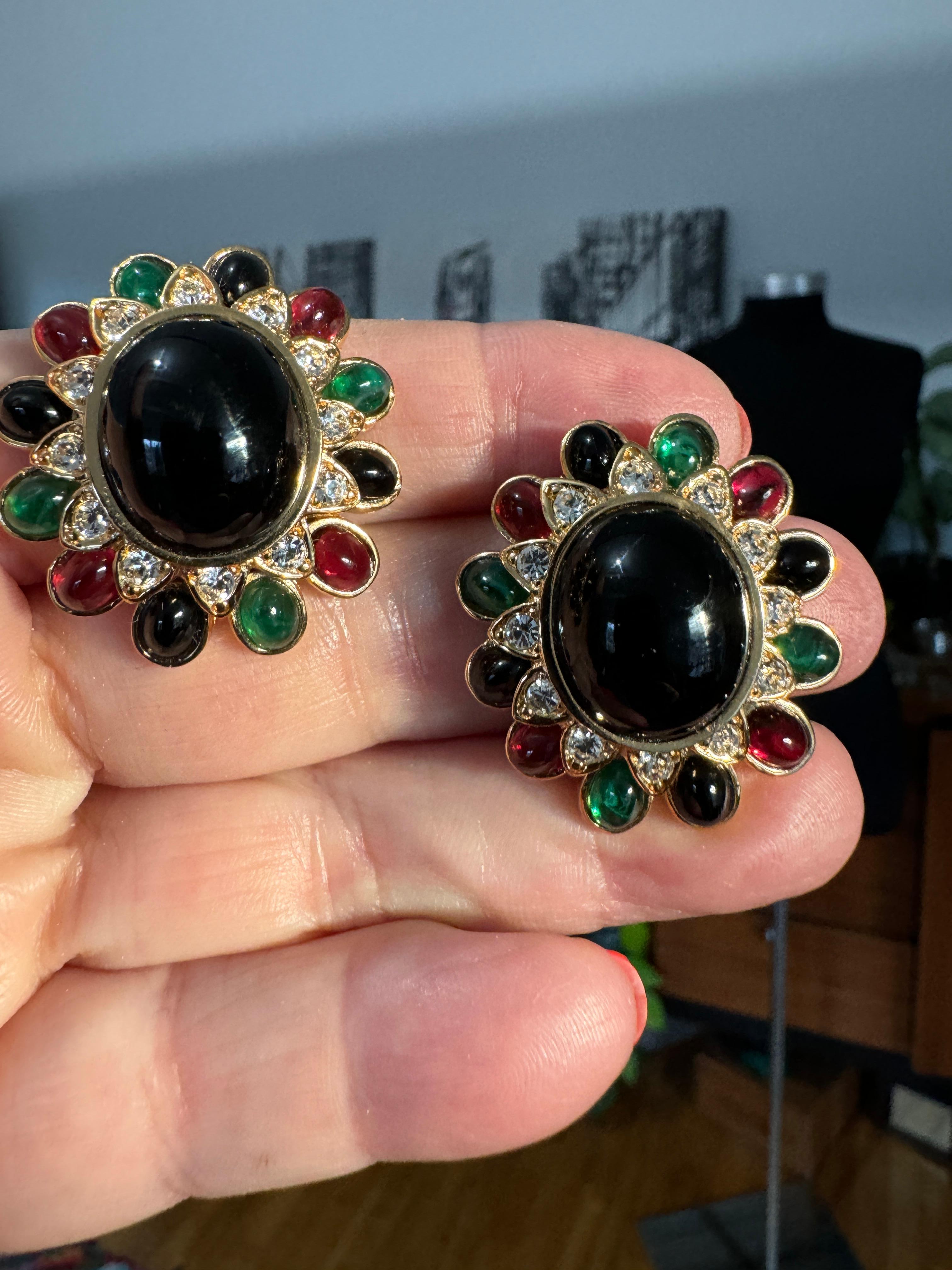 Ciner Boucles d'oreilles en cristal Swarovski, neuves, jamais portées, années 1980 en vente 4