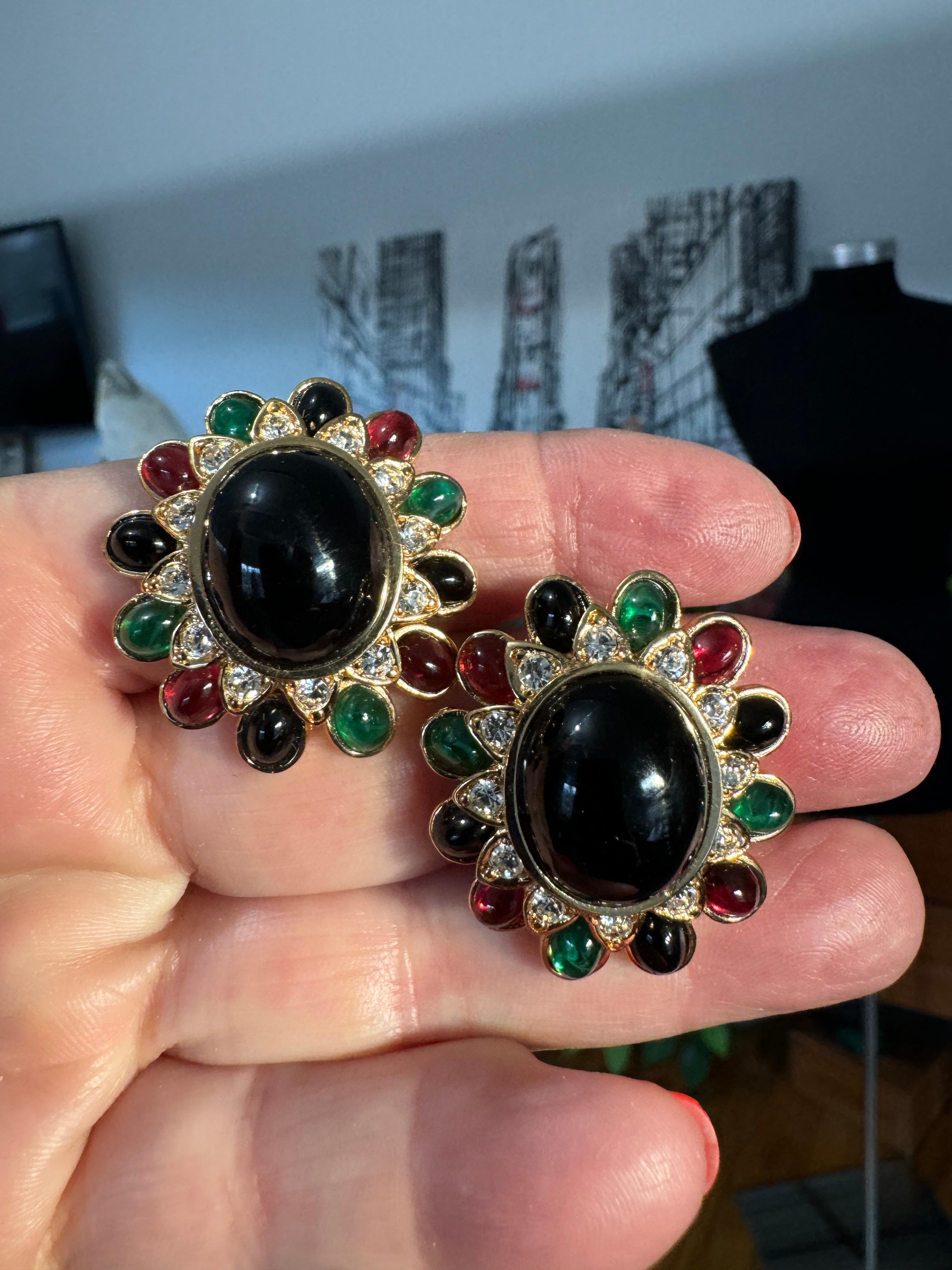 Ciner Boucles d'oreilles en cristal Swarovski, neuves, jamais portées, années 1980 en vente 1