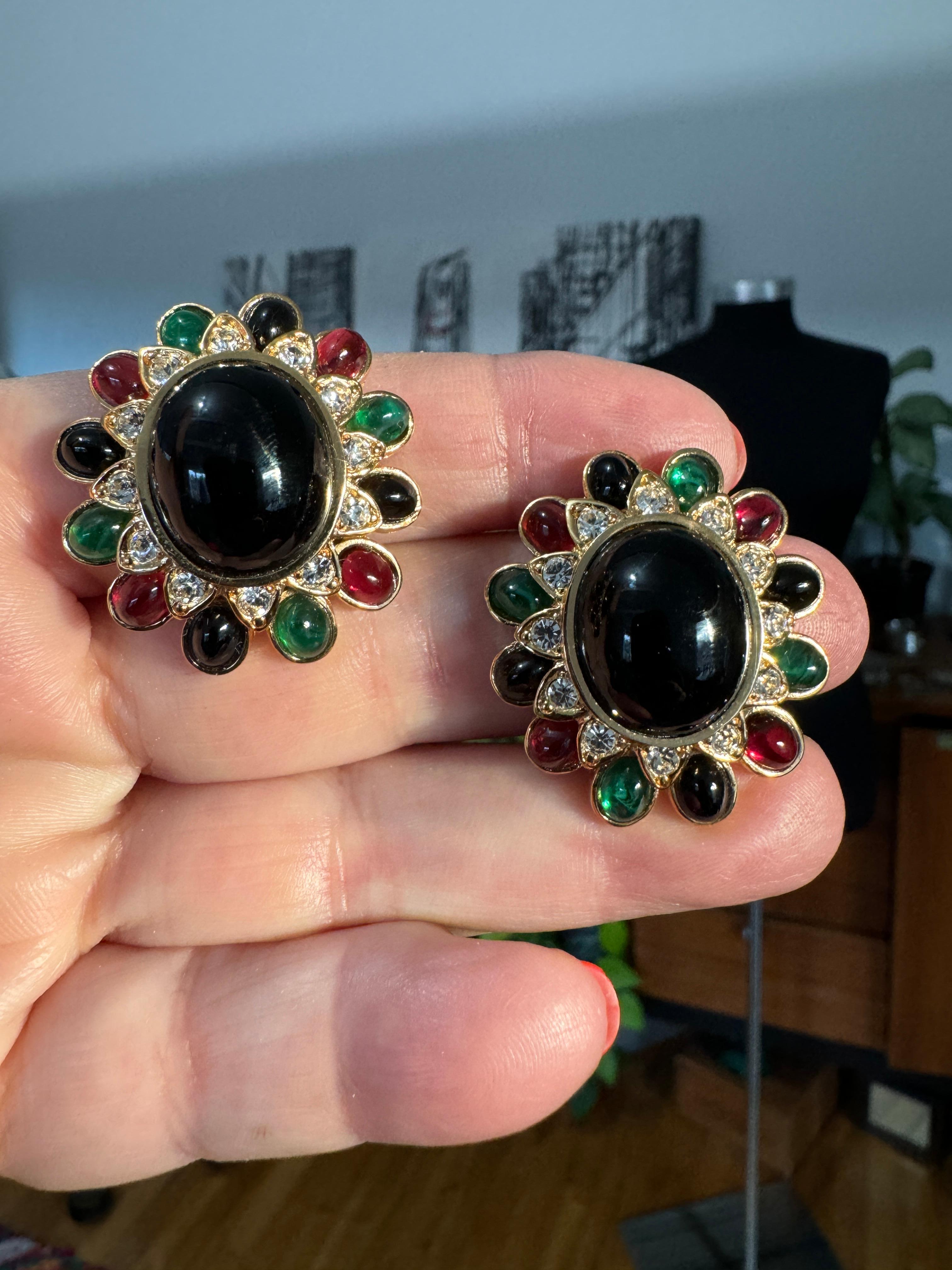 Ciner Boucles d'oreilles en cristal Swarovski, neuves, jamais portées, années 1980 en vente 2