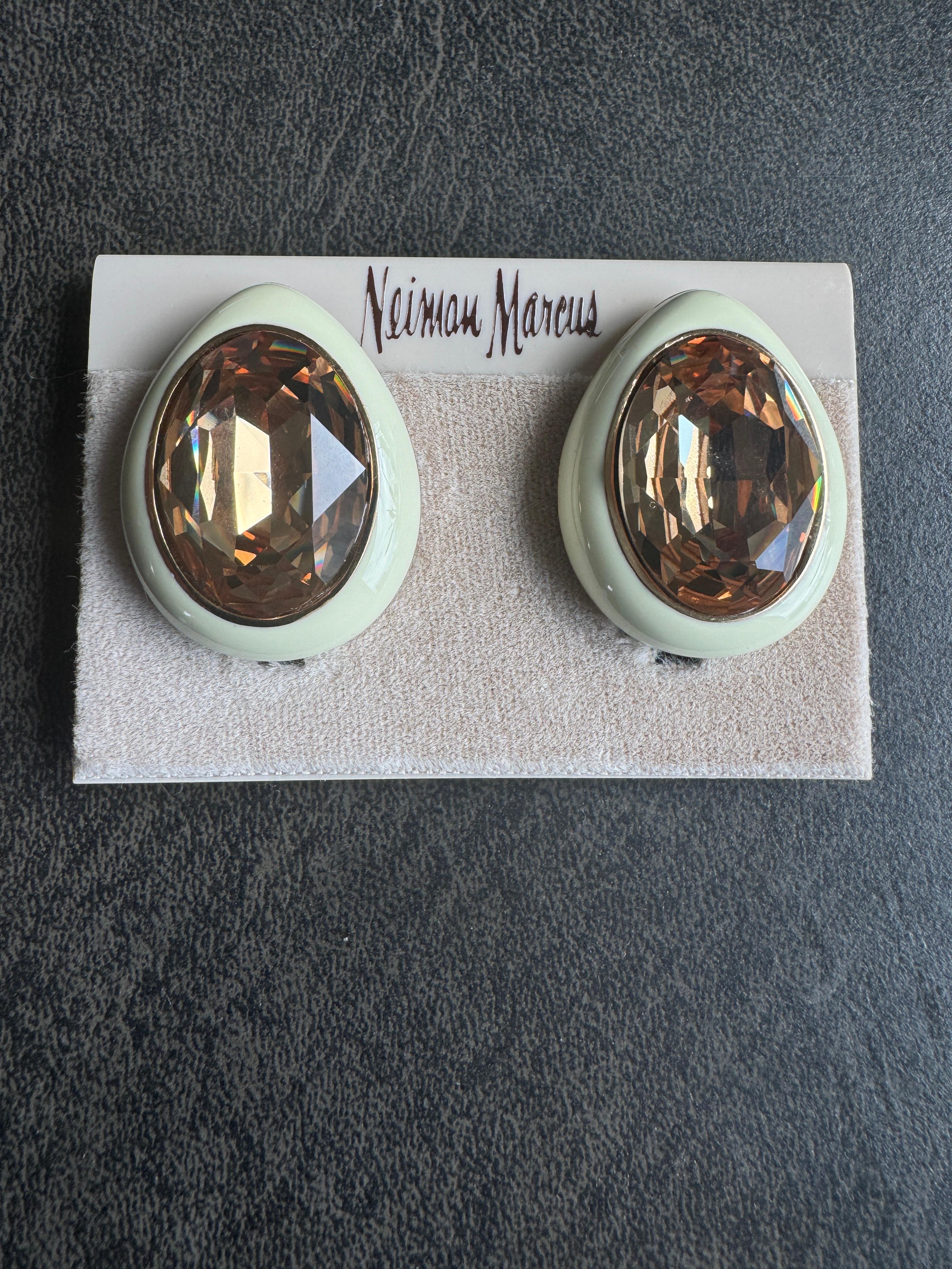 Ciner, boucles d'oreilles en cristal Swarovski, neuves, jamais portées, années 1980 en vente 3