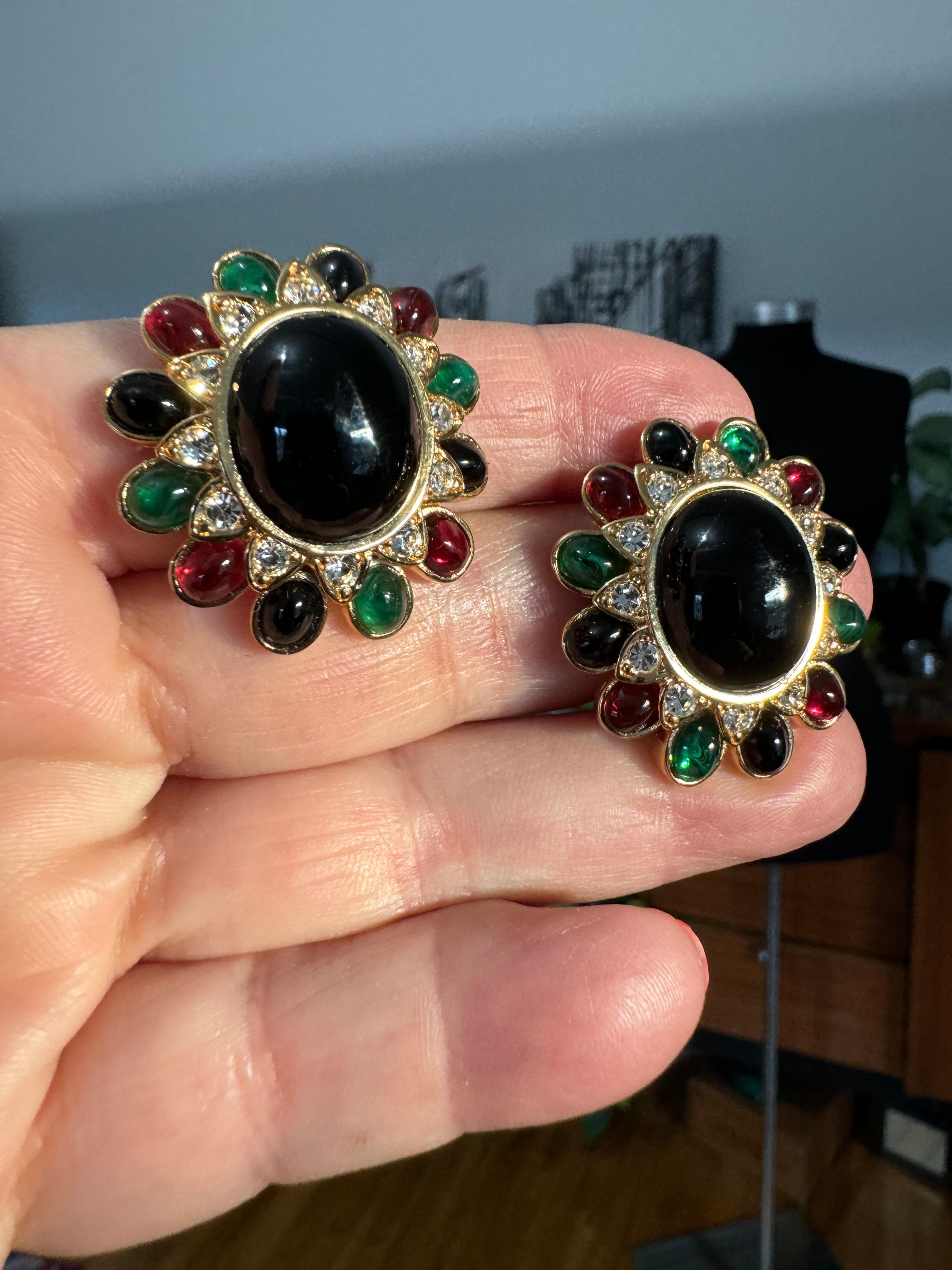 Ciner Boucles d'oreilles en cristal Swarovski, neuves, jamais portées, années 1980 en vente 3