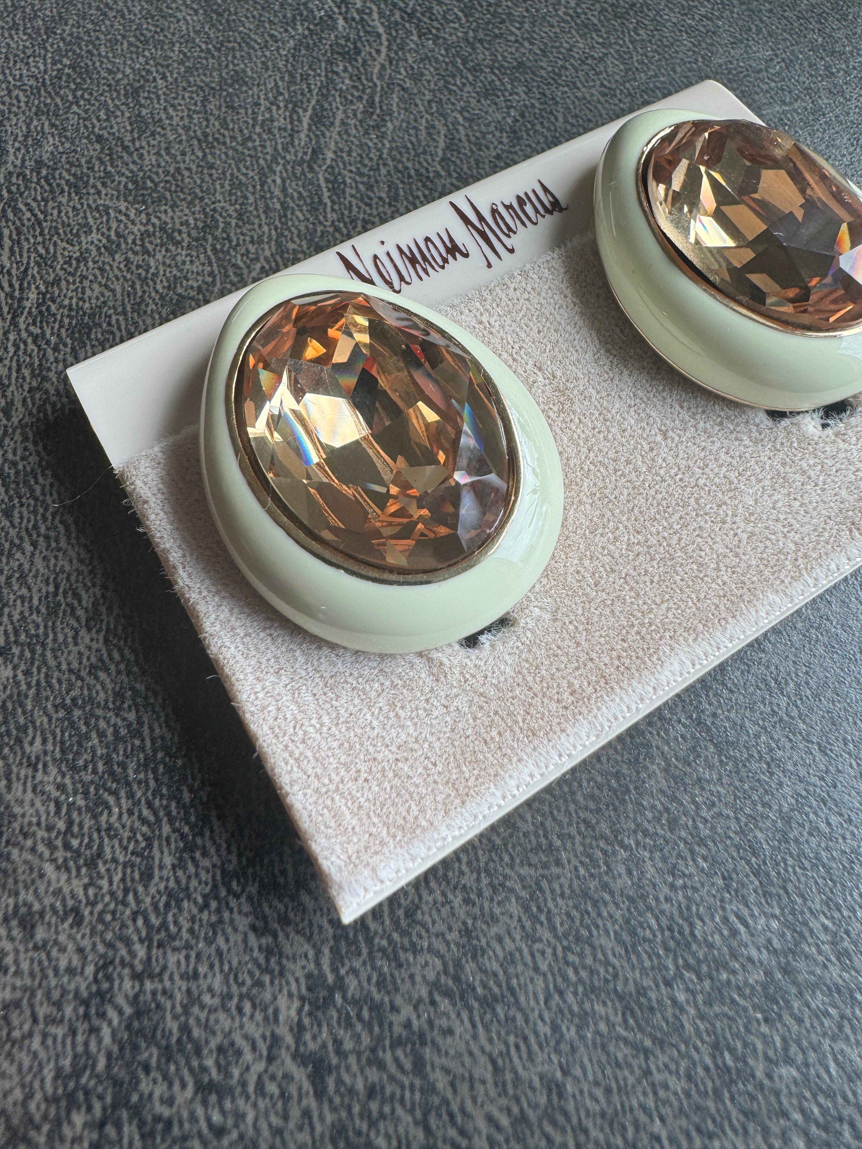 Ciner, boucles d'oreilles en cristal Swarovski, neuves, jamais portées, années 1980 en vente 4