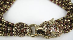 Ciner swarovski Crystal Leopard Choker Necklace New, Never Worn 1990s