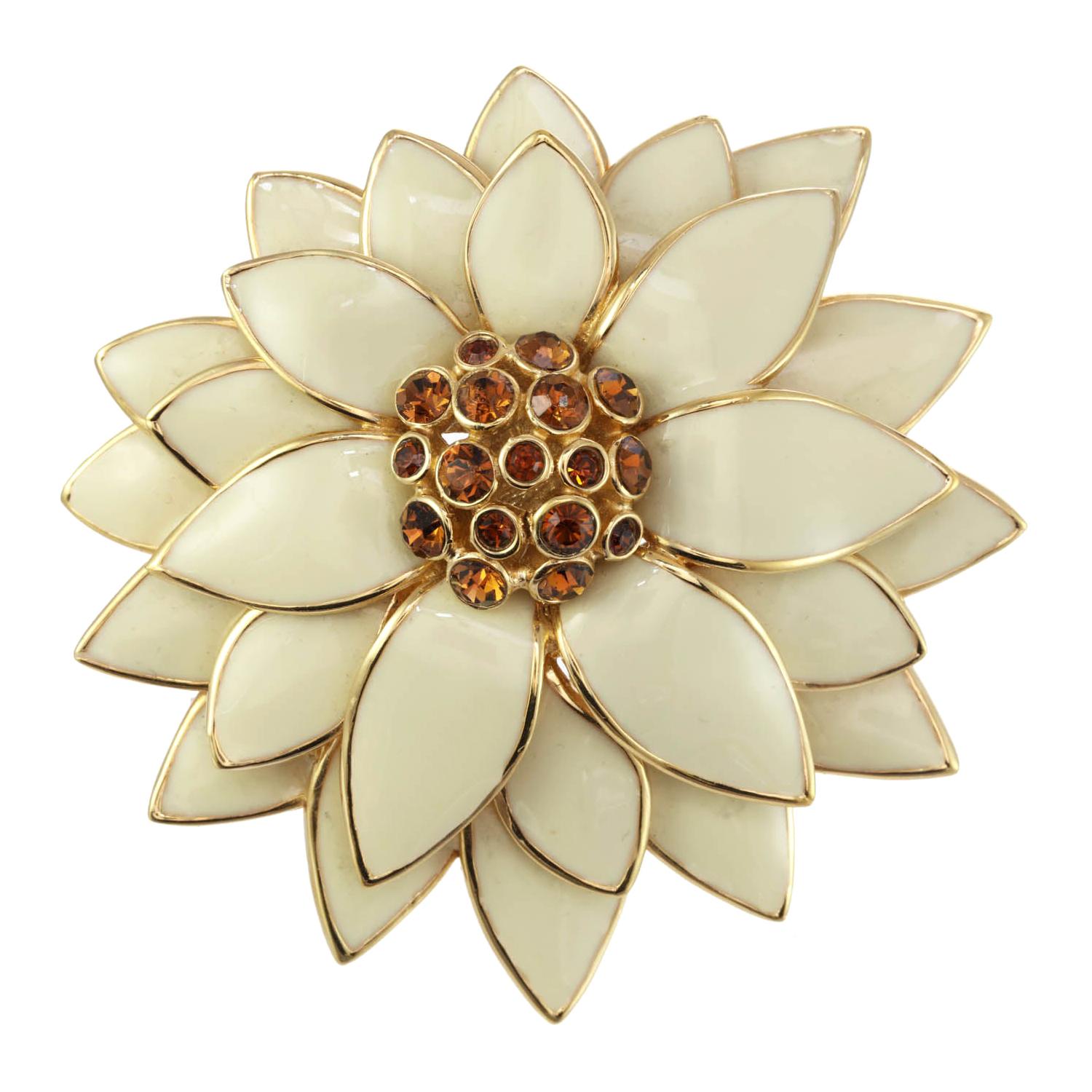 CINER Three Layered Sunflower Pin For Sale