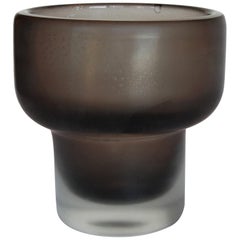 Cinereus Murano Grey Glass Vase