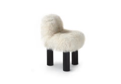 Cini Boeri 'Botolo' High Chair in Natural Fur for Arflex