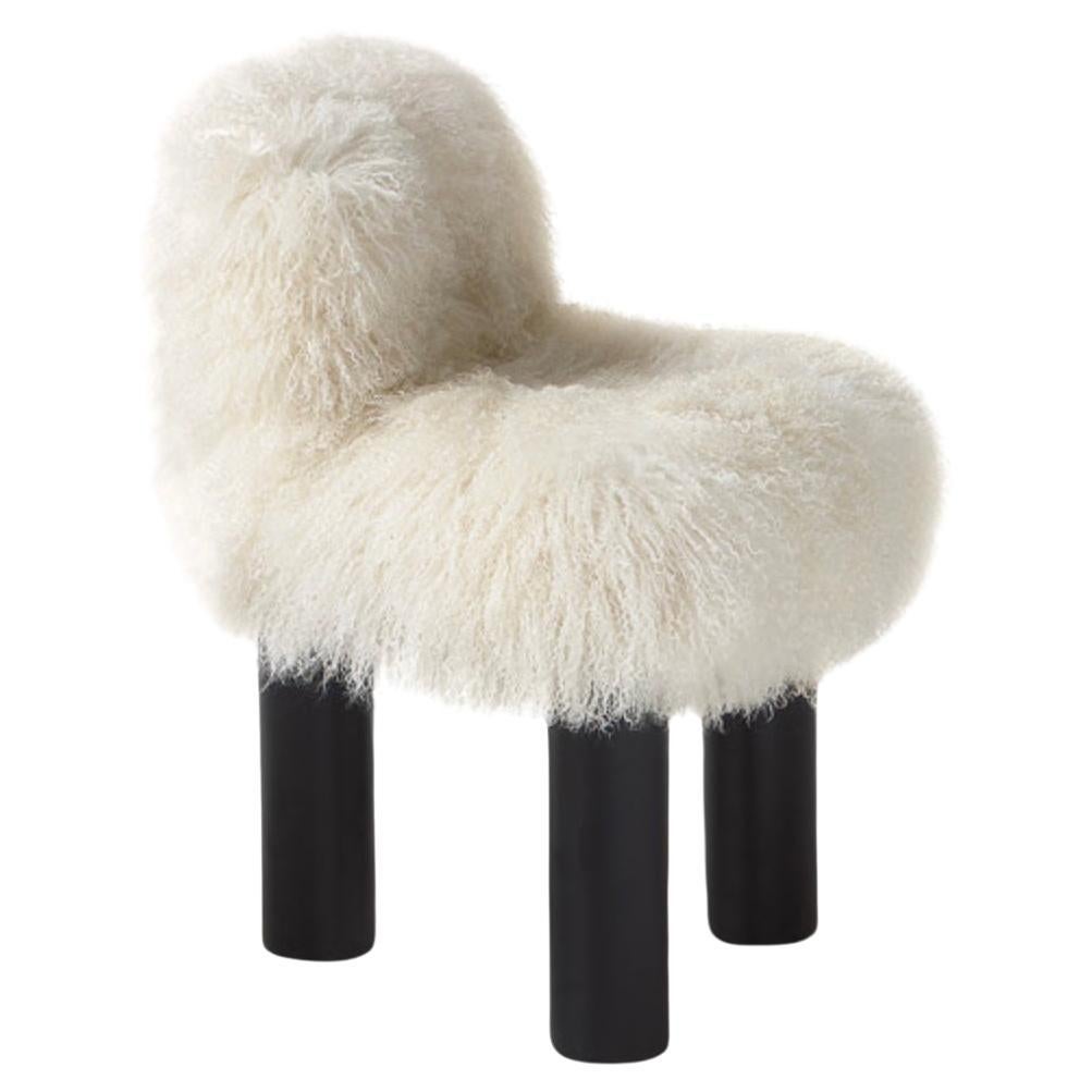 Cini Boeri 'Botolo' High Chair in Natural Fur for Arflex